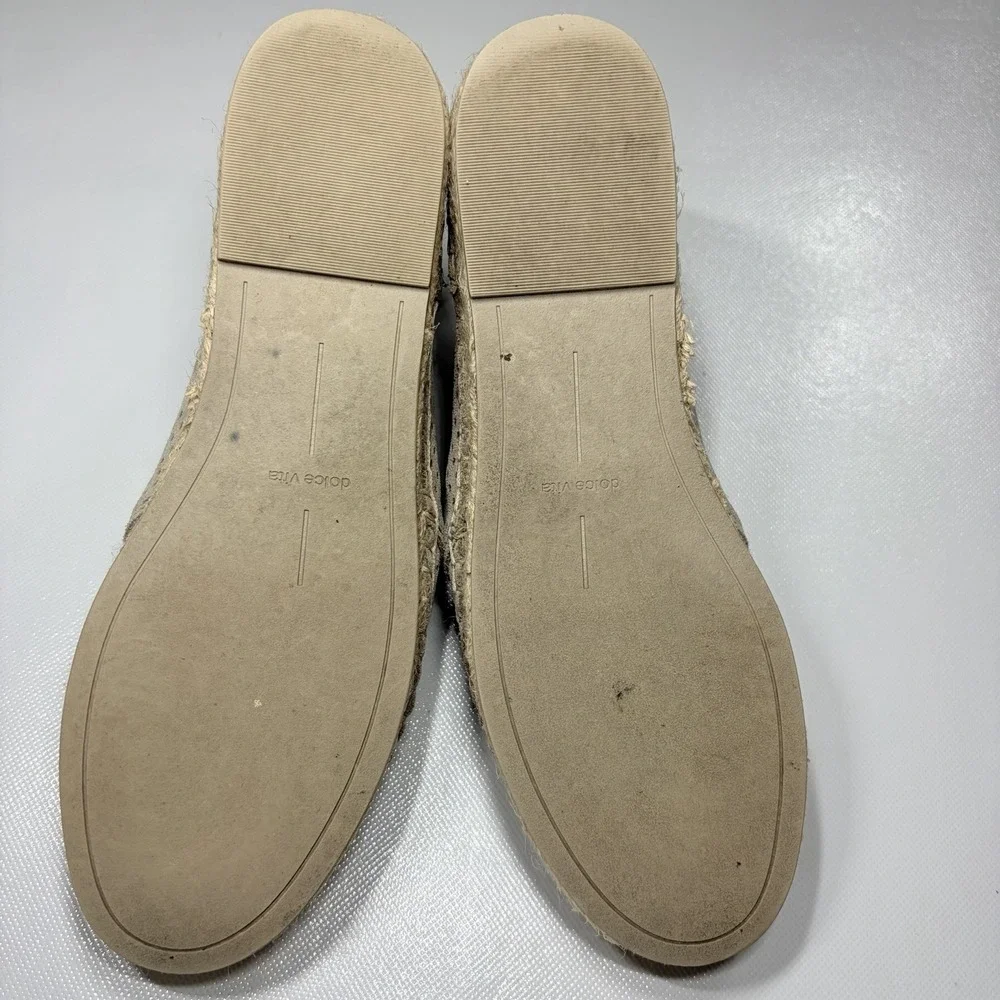 Dolce Vita Espadrille Lace Up Flats Womens Size 6.5 Taupe Perforated Suede Oxfor